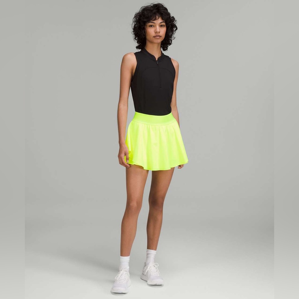 Lululemon Court Rival High-Rise Skirt Highlight Yellow Size 8
